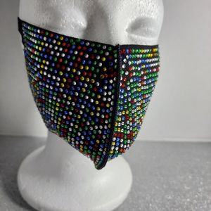 Rhinestones bling Face Mask Multi Color
